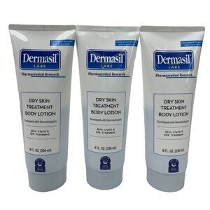 Dermasil Dry Skin Treatment 8 oz. Tubes 3 Pack Body Lotion Skin Lipid & EFA